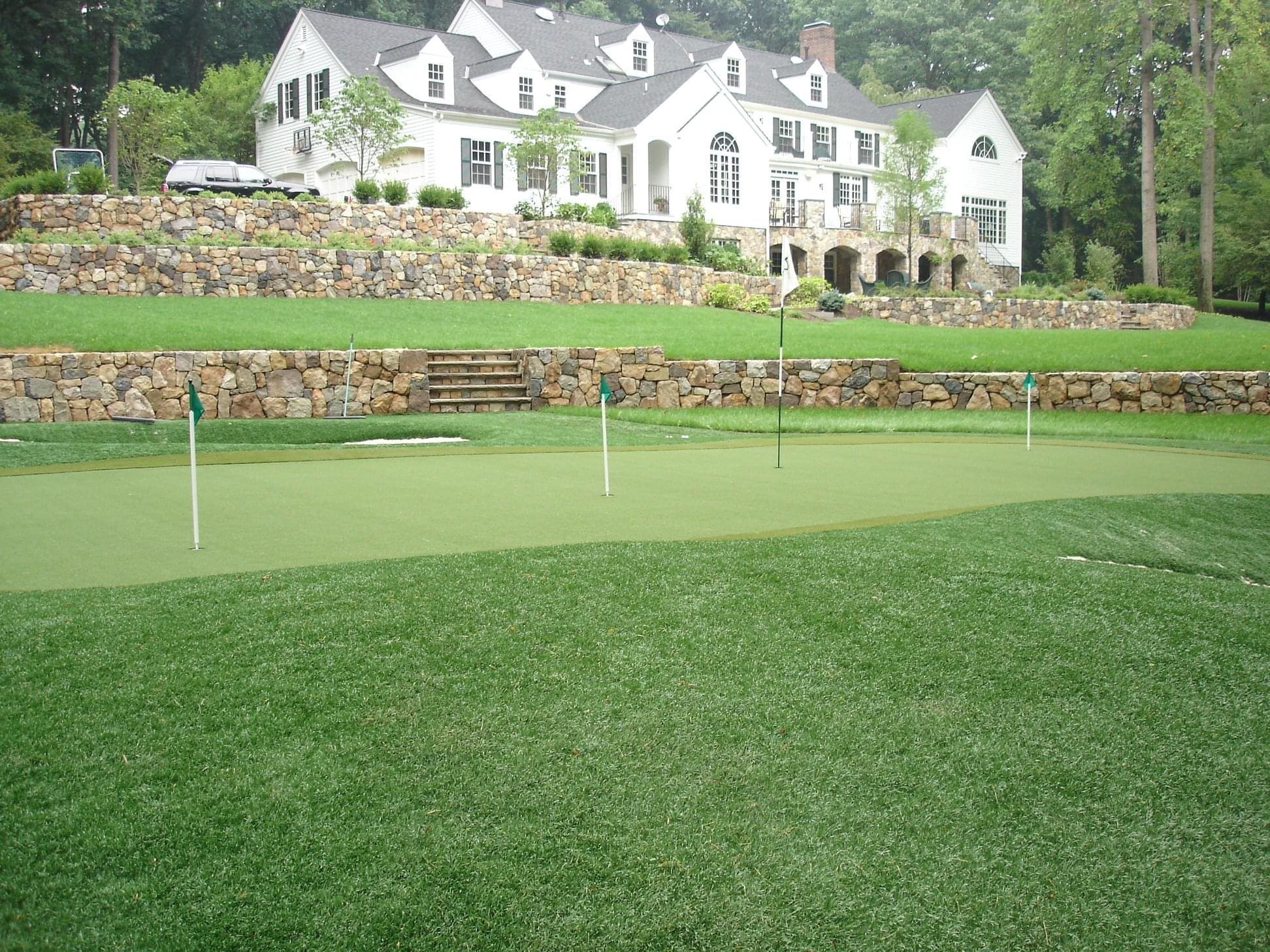 a house with a lawn