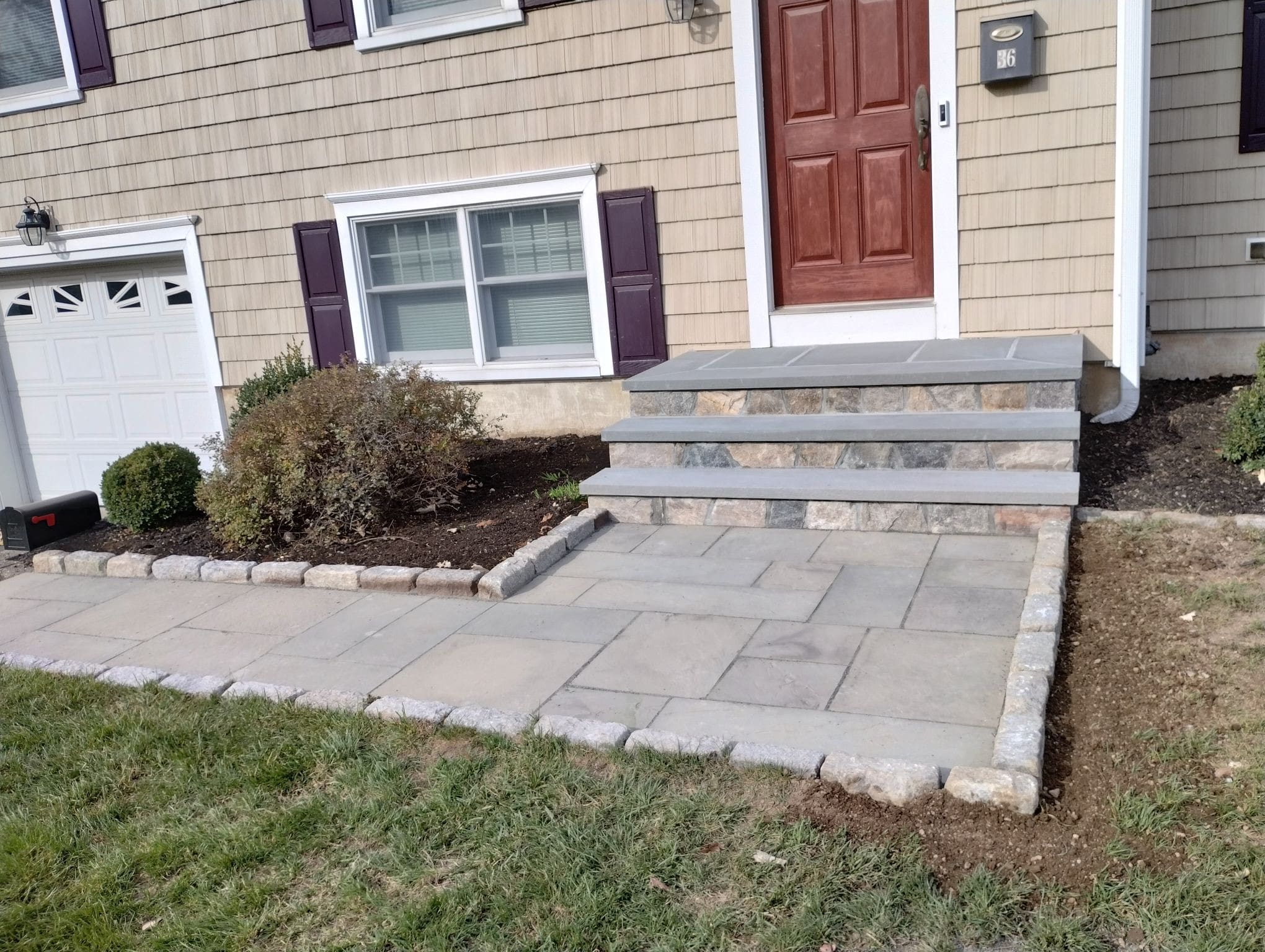 stone walkway and steps