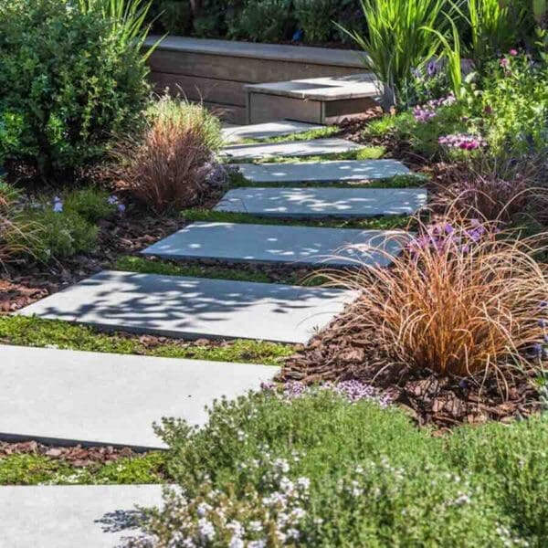 Path with large stone slabs